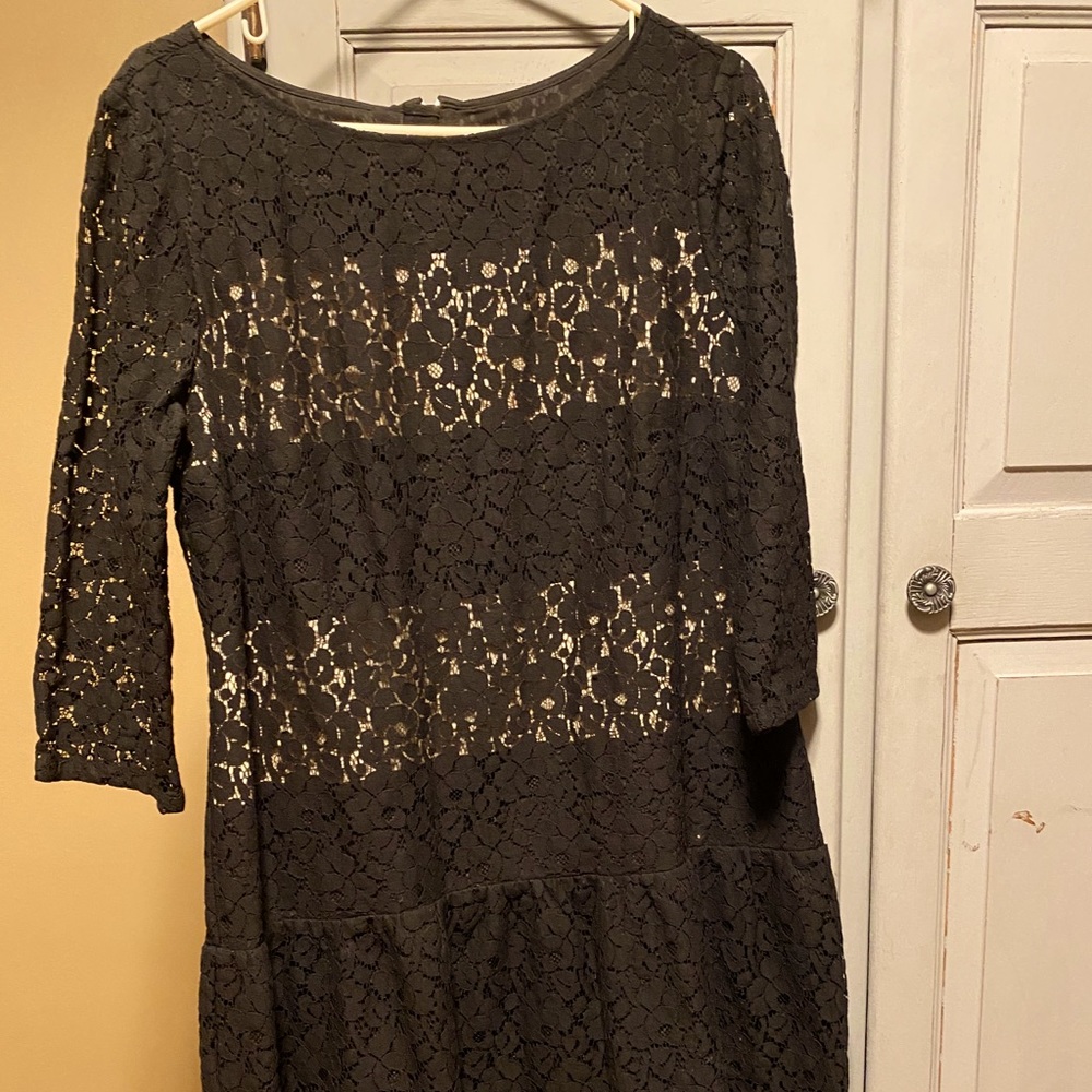 Ann Taylor Black and Gold Cocktail Dress